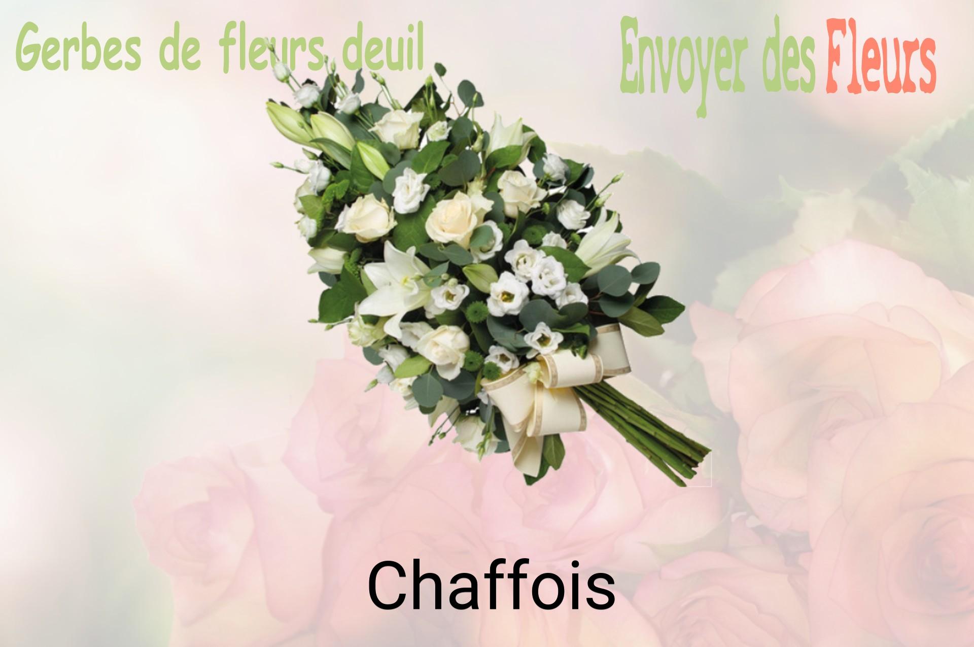 Gerbe de fleurs de deuil livrée à Chaffois